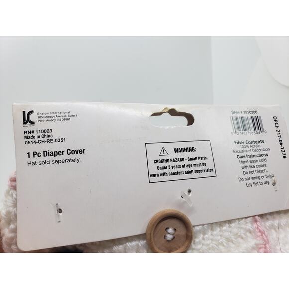 2 Pair NEW Hand Crocheted Diaper Cover Baby Girls 0-6 Months White Pink Flower - Picture 10 of 12